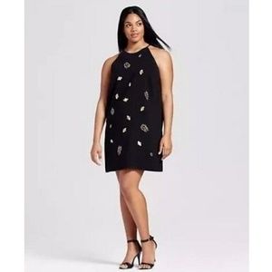 Black Embellished Bug Dress